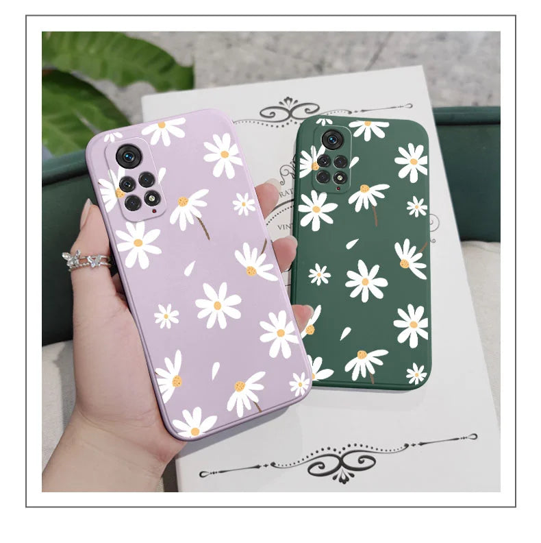 Plain Daisies Phone Case For Xiaomi Redmi Note 14 13 12 12S 11 11S 10 10A 10T 10S 9T 9 8 7 Pro Plus 10C 4G 5G Cover