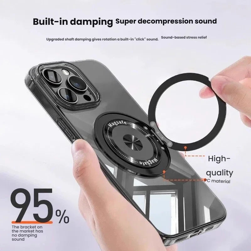 Magnetic Phone Holder Pivot Self Adhesive Ring 360 Degree Ultra Thin Rotation Premium Zinc Alloy Material Portable Desktop Gift