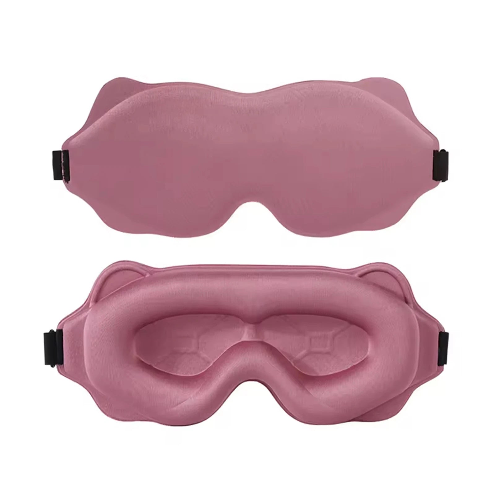 Sleep Eye Mask 3D Contoured Design Memory Foam Light Blocking Adjustable Strap for Travel Nap Airplane Soft Comfortable
