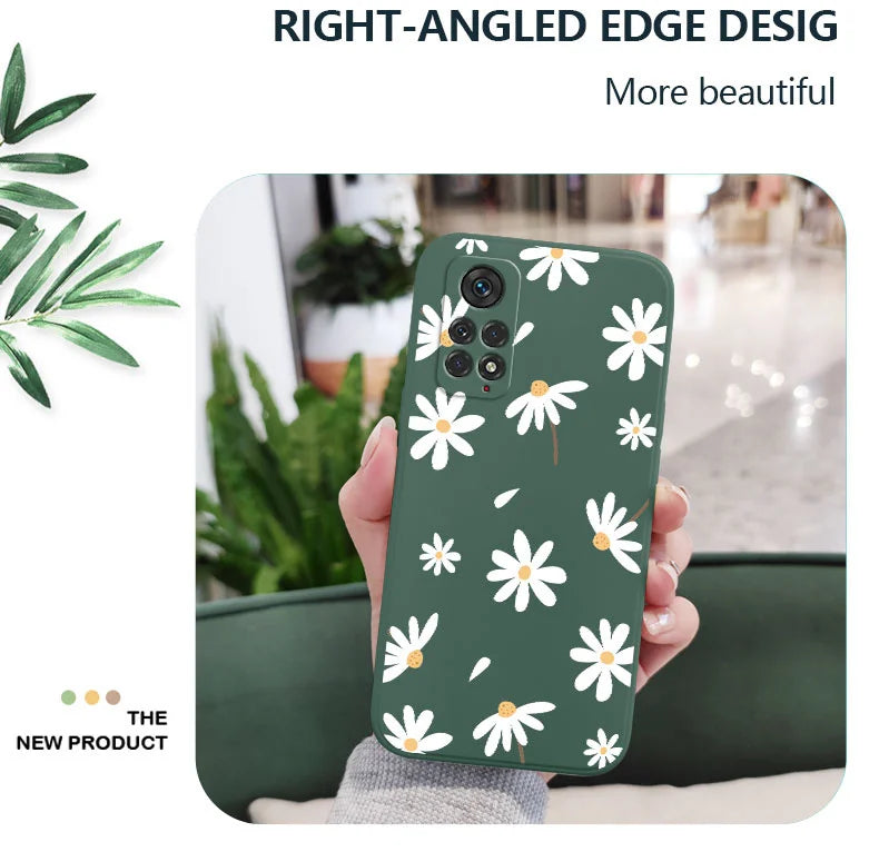 Plain Daisies Phone Case For Xiaomi Redmi Note 14 13 12 12S 11 11S 10 10A 10T 10S 9T 9 8 7 Pro Plus 10C 4G 5G Cover
