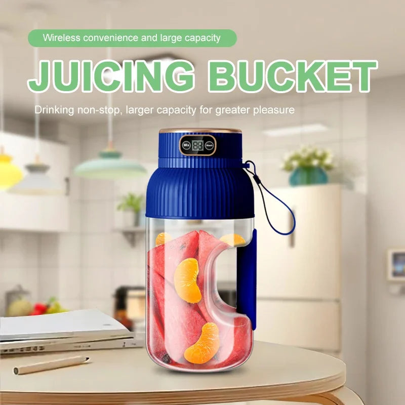 1000ml Portable Juice Blender, USB Charging Juice Blender, Orange-Lemon Juice Cup, Fruit Smoothie Blender, Kitchen Tools