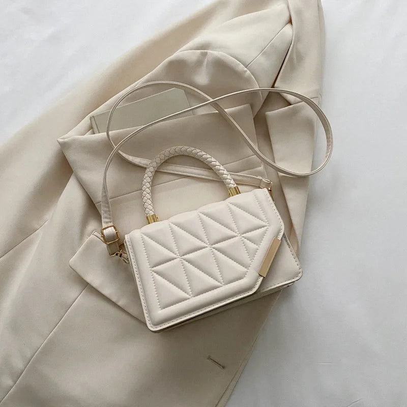 2026 New Fashion Shoulder Bag Plaid PU Leather Ladies Handbags Designer Crossbody Bags for Women