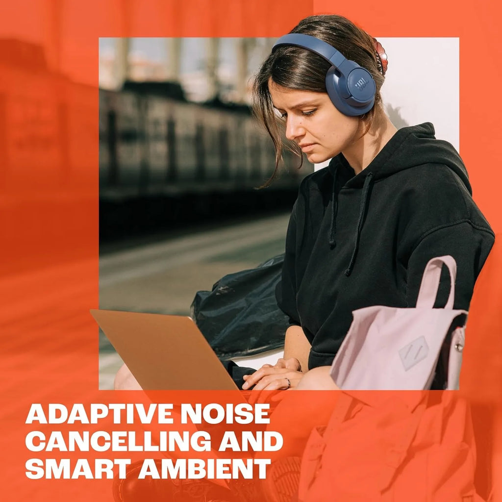 JBL Tune 770NC Wireless Over-Ear Headphones, Adaptive Noise Cancelling, Smart Ambient, Bluetooth 5.3