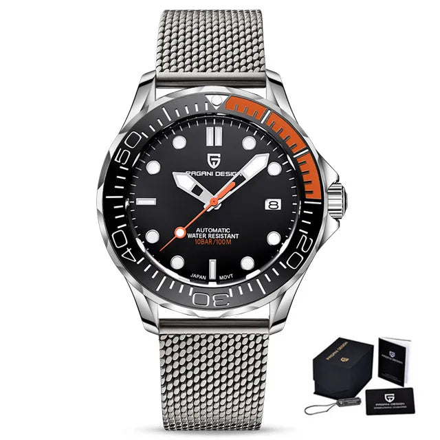 PAGANI DESIGN Luxury Brand Men's Automatic Watches Top 007 Commander Men Mechanical Wristwatch Japan NH35A Stainless Steel 1667