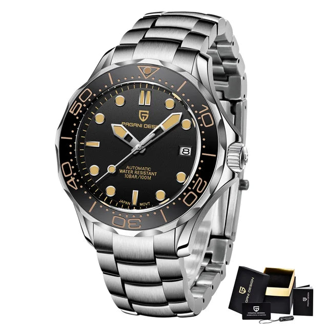 PAGANI DESIGN Luxury Brand Men's Automatic Watches Top 007 Commander Men Mechanical Wristwatch Japan NH35A Stainless Steel 1667