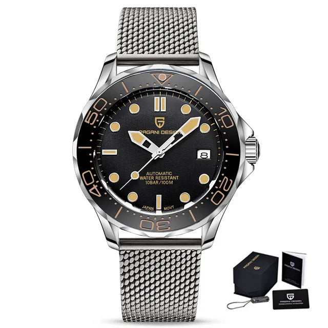 PAGANI DESIGN Luxury Brand Men's Automatic Watches Top 007 Commander Men Mechanical Wristwatch Japan NH35A Stainless Steel 1667