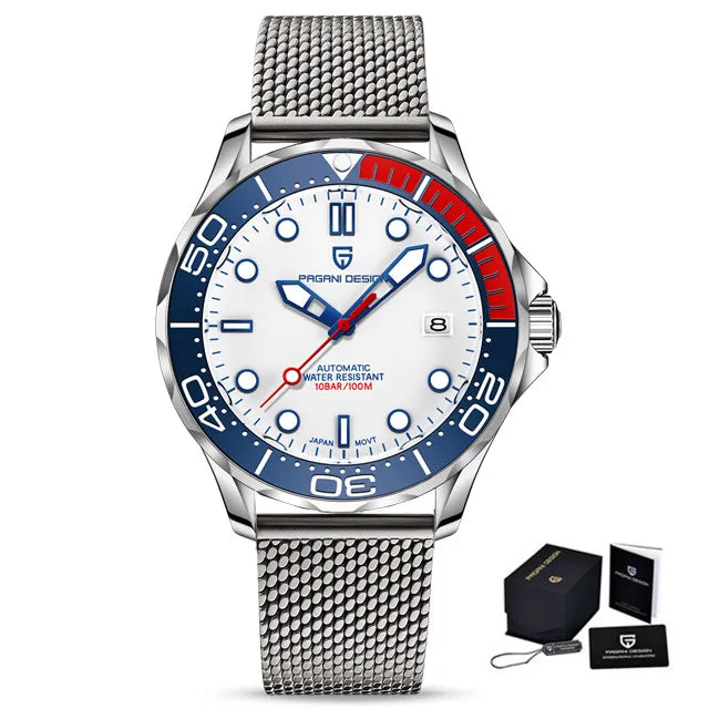 PAGANI DESIGN Luxury Brand Men's Automatic Watches Top 007 Commander Men Mechanical Wristwatch Japan NH35A Stainless Steel 1667
