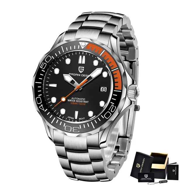 PAGANI DESIGN Luxury Brand Men's Automatic Watches Top 007 Commander Men Mechanical Wristwatch Japan NH35A Stainless Steel 1667