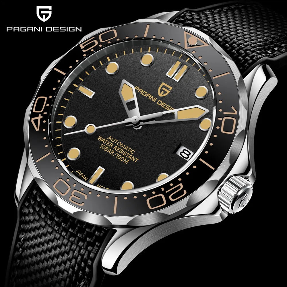 PAGANI DESIGN Luxury Brand Men's Automatic Watches Top 007 Commander Men Mechanical Wristwatch Japan NH35A Stainless Steel 1667