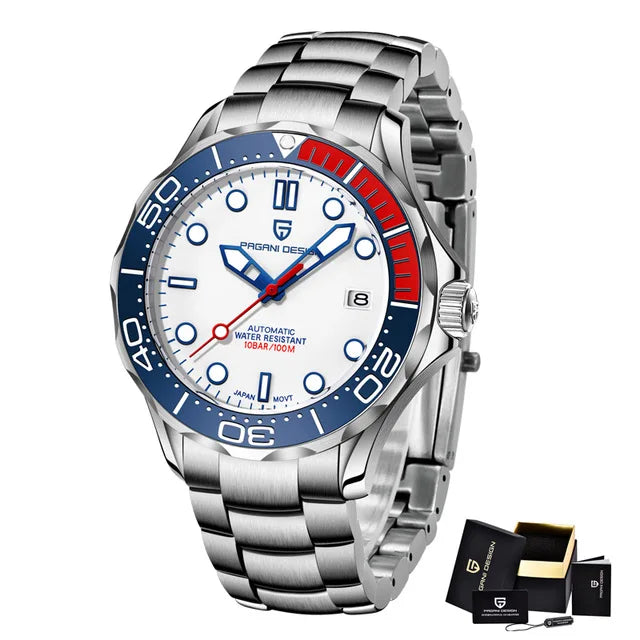 PAGANI DESIGN Luxury Brand Men's Automatic Watches Top 007 Commander Men Mechanical Wristwatch Japan NH35A Stainless Steel 1667