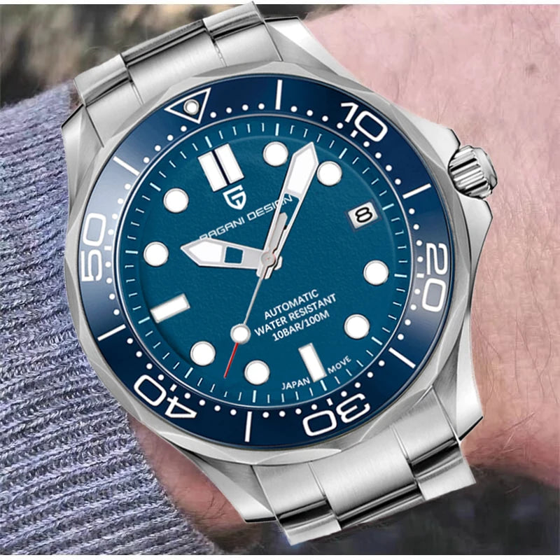 PAGANI DESIGN Luxury Brand Men's Automatic Watches Top 007 Commander Men Mechanical Wristwatch Japan NH35A Stainless Steel 1667