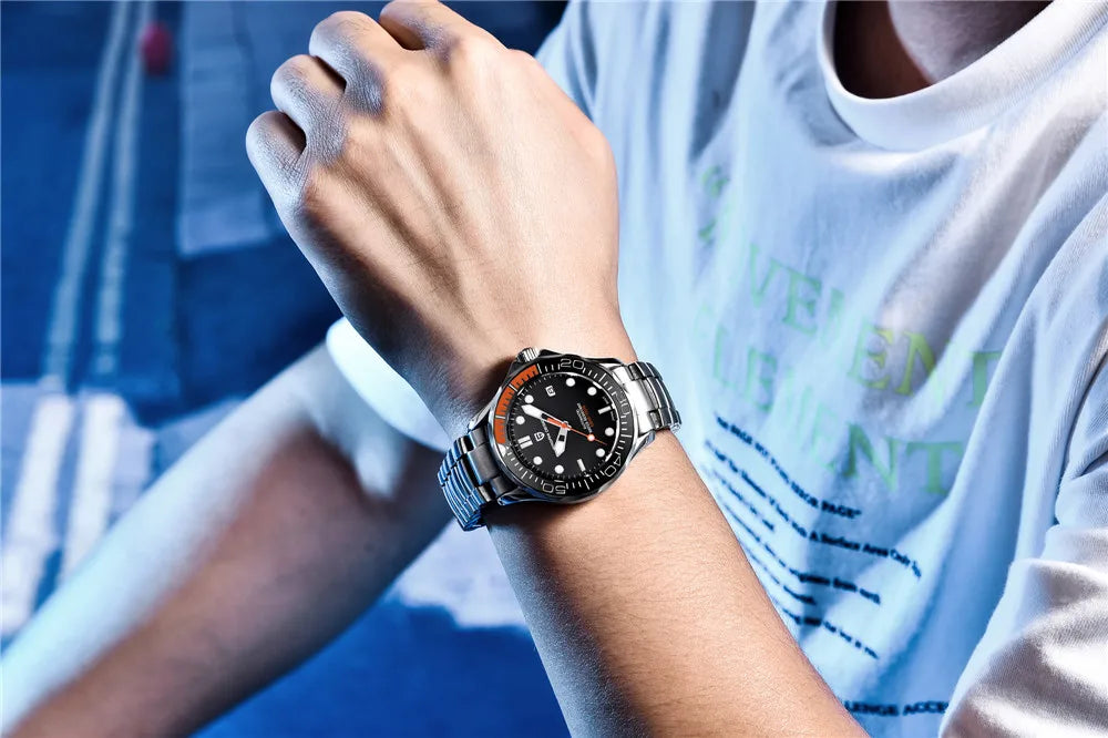 PAGANI DESIGN Luxury Brand Men's Automatic Watches Top 007 Commander Men Mechanical Wristwatch Japan NH35A Stainless Steel 1667