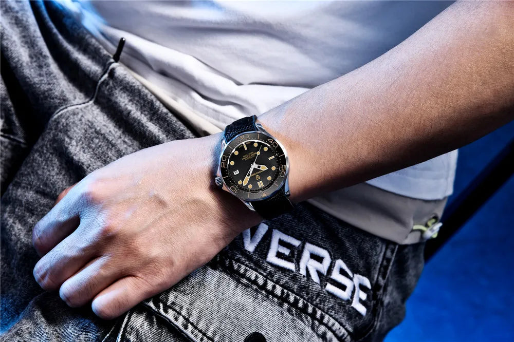 PAGANI DESIGN Luxury Brand Men's Automatic Watches Top 007 Commander Men Mechanical Wristwatch Japan NH35A Stainless Steel 1667