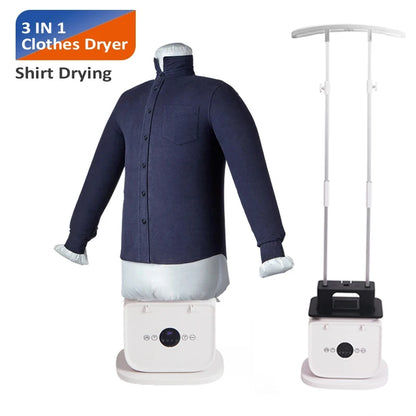 Automatic Portable Mini Folding Garment Iron Machine Clothes Dryer with Air Dry Heater Ironing Function for Home Travel