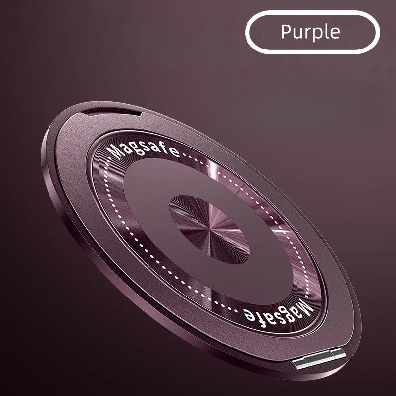 Magnetic Phone Holder Pivot Self Adhesive Ring 360 Degree Ultra Thin Rotation Premium Zinc Alloy Material Portable Desktop Gift