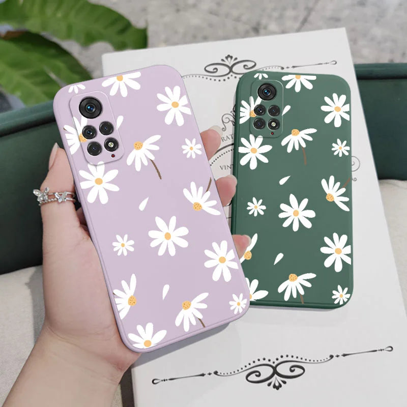 Plain Daisies Phone Case For Xiaomi Redmi Note 14 13 12 12S 11 11S 10 10A 10T 10S 9T 9 8 7 Pro Plus 10C 4G 5G Cover