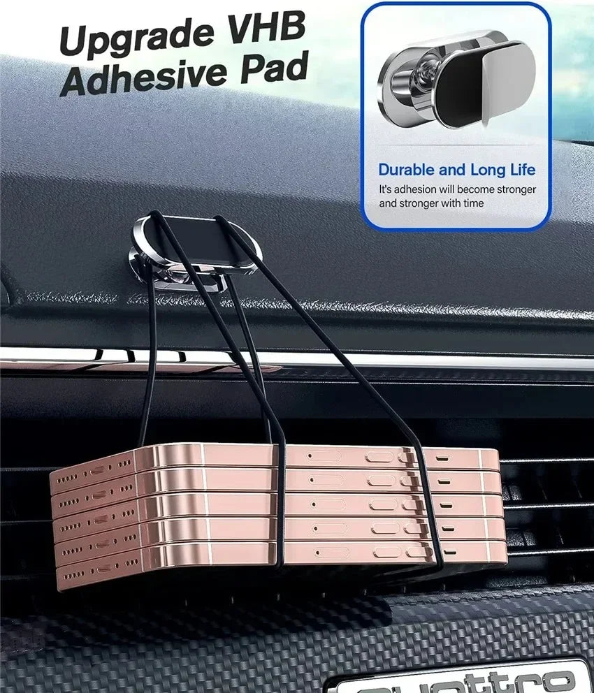 Magnetic Car Phone Holder 360 Rotatable Mini Strip Shape Stand For Huawei Metal Strong Magnet GPS Car Mount for Phone 14