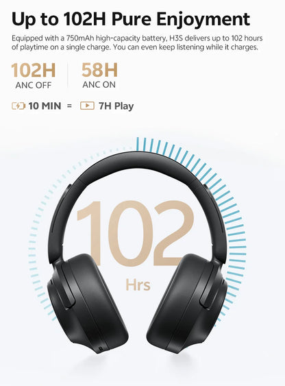  Adaptive ANC Over Ear Headphone 