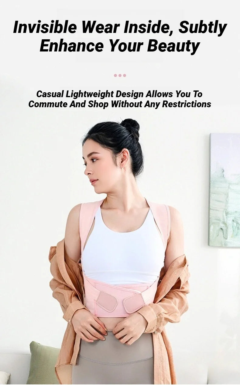 Back Brace Posture Corrector For Women And Men, Shoulder Straightener Adjustable Full Support Upper Lower Pain Relief Belt