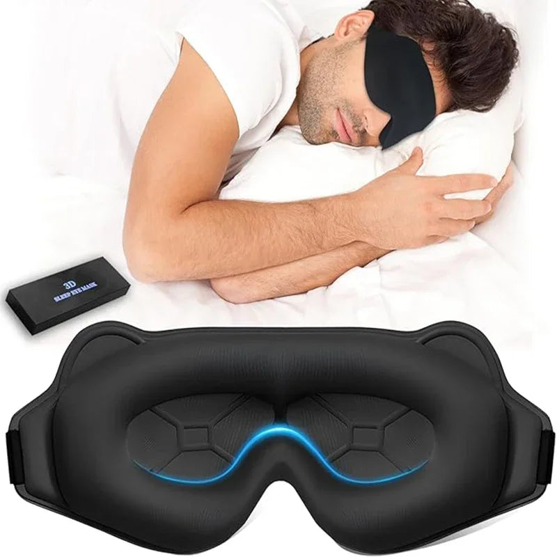 Sleep Eye Mask Weighted for Side Sleeper Men Women 3D Contoured Sleeping Mask No Eye Pressure 100% Blockout Soft Comfortable Eye