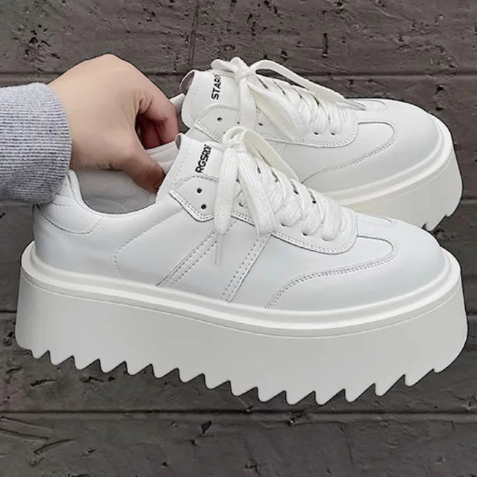 Men Thick-soled Casual Sports Shoes High-end Matte Big-headed Derby Shoes High Quality Platform British Casual Leather Men Shoes
