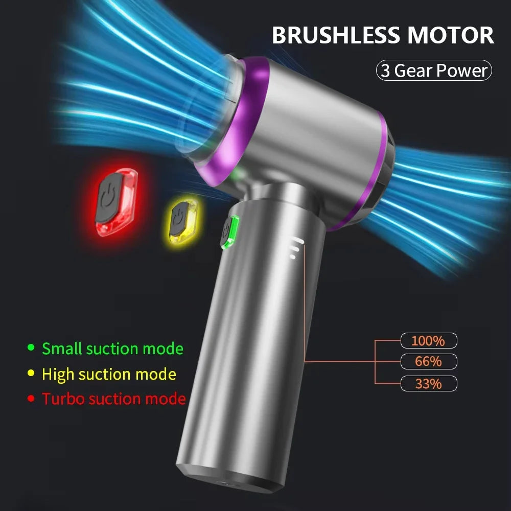 Powerful Car Vacuum Cleaner | Cordless Portable Car Cleaner | Powerful Air Duster Suitable for Home Appliances and Hair Dryers