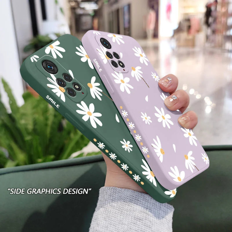 Plain Daisies Phone Case For Xiaomi Redmi Note 14 13 12 12S 11 11S 10 10A 10T 10S 9T 9 8 7 Pro Plus 10C 4G 5G Cover