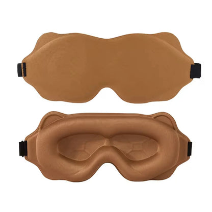 Sleep Eye Mask 3D Contoured Design Memory Foam Light Blocking Adjustable Strap for Travel Nap Airplane Soft Comfortable