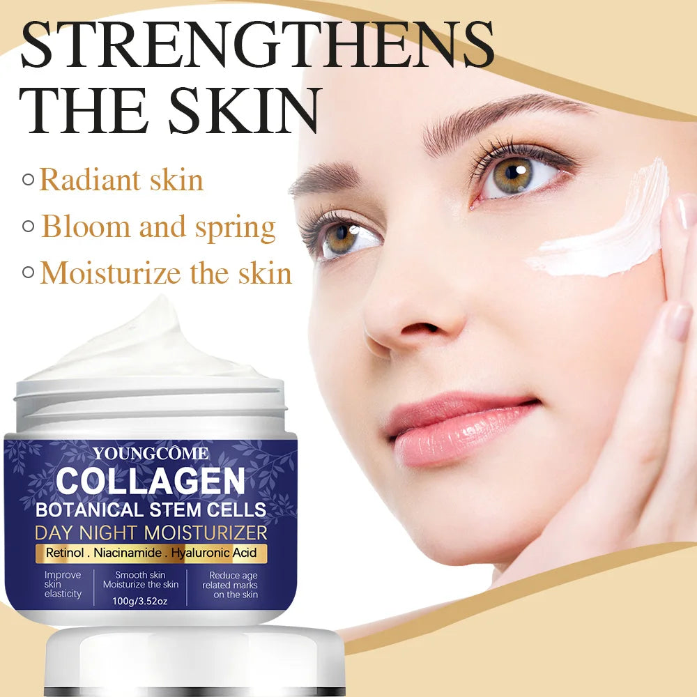 YOUNGCOME Collagen Hyaluronic Acid Skin Care Anti-Wrinkle Moisturizing Anti-Aging Night Shrink Pores Whitening Smooth Skin Care