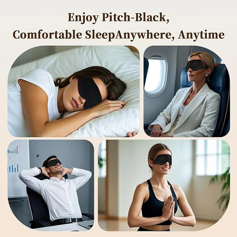 Sleep Eye Mask Weighted for Side Sleeper Men Women 3D Contoured Sleeping Mask No Eye Pressure 100% Blockout Soft Comfortable Eye