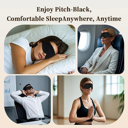 Sleep Eye Mask Weighted for Side Sleeper Men Women 3D Contoured Sleeping Mask No Eye Pressure 100% Blockout Soft Comfortable Eye