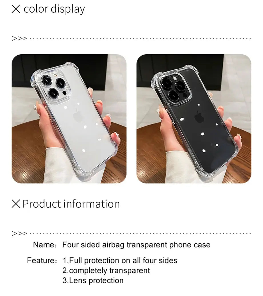 Luxury Shockproof Clear Phone Case