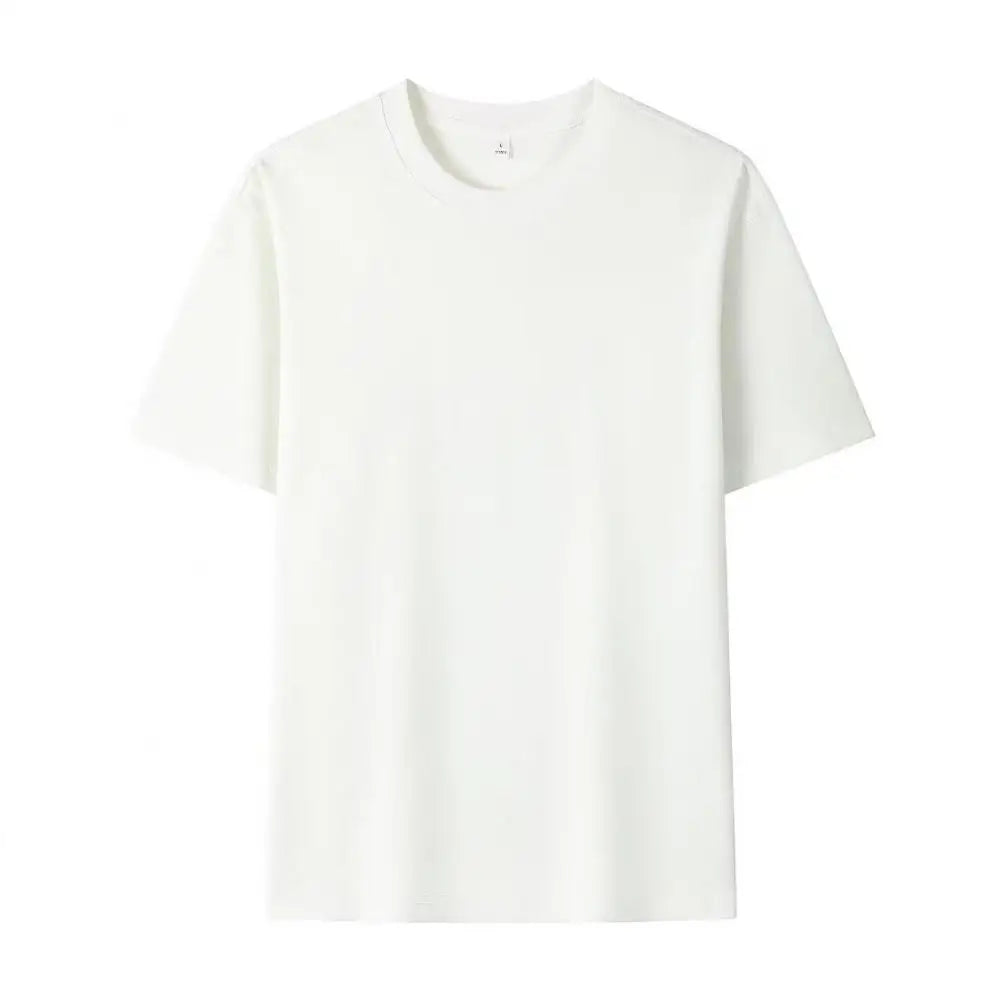 Summer 100% Pure Cotton Men's and Women's Casual Sports Loose Soft Short-sleeved O-neck Comfortable and Breathable T-shirt