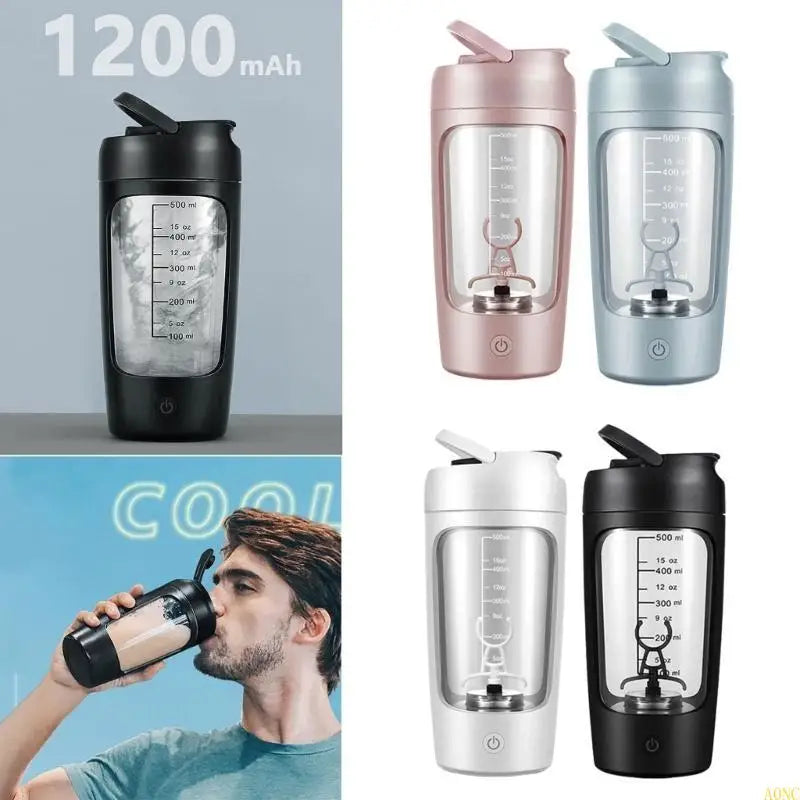 A0NC Electric Protein Shaker Bottle Bottles Shaker Bottles USB Rechargeable