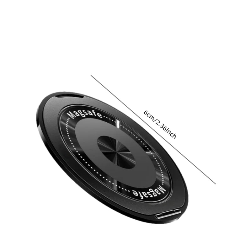 Magnetic Phone Holder Pivot Self Adhesive Ring 360 Degree Ultra Thin Rotation Premium Zinc Alloy Material Portable Desktop Gift