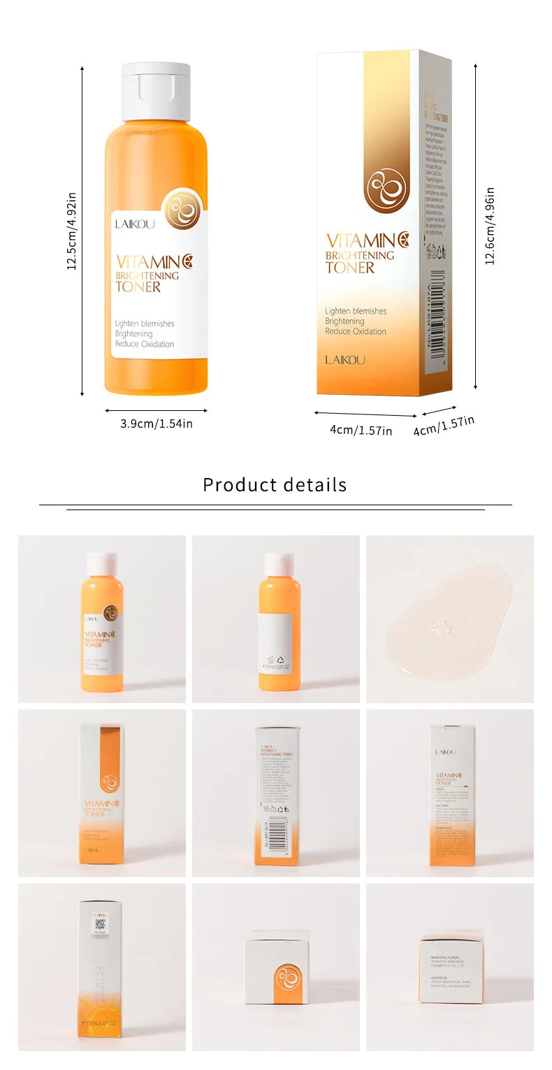 Vitamin C Brightening Toner 100ml Skin Care Hydrating Moisturizer for Glowing Skin with Antioxidant Properties Korean Skin Care