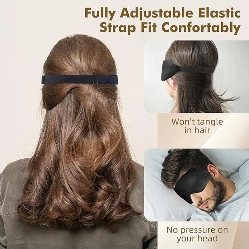 Sleep Eye Mask Weighted for Side Sleeper Men Women 3D Contoured Sleeping Mask No Eye Pressure 100% Blockout Soft Comfortable Eye