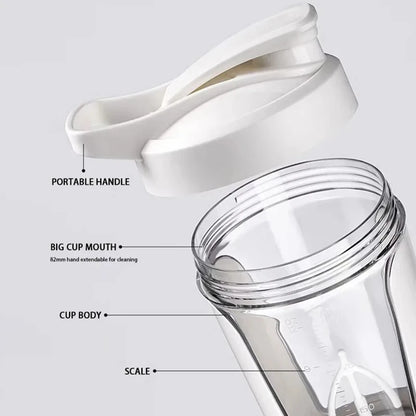 450ml USB Charging Electric Shaker Cup Portable Protein Mixer Bottle For Meal Replacement Shake Gym Sports Water Bottle