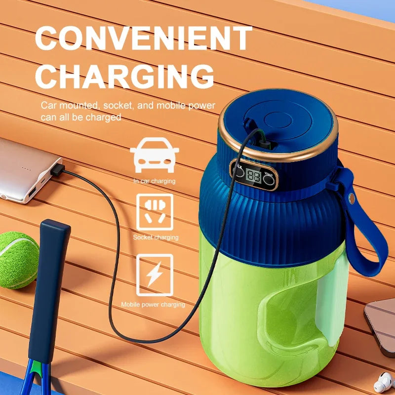 1000ml Portable Juice Blender, USB Charging Juice Blender, Orange-Lemon Juice Cup, Fruit Smoothie Blender, Kitchen Tools