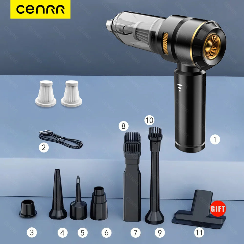 CENRR 998000PA Car Vacuum Cleaner Powerful Portable HandHeld Vacuum Cleaner For Car Wireless Cleaner Robot Car Accessories