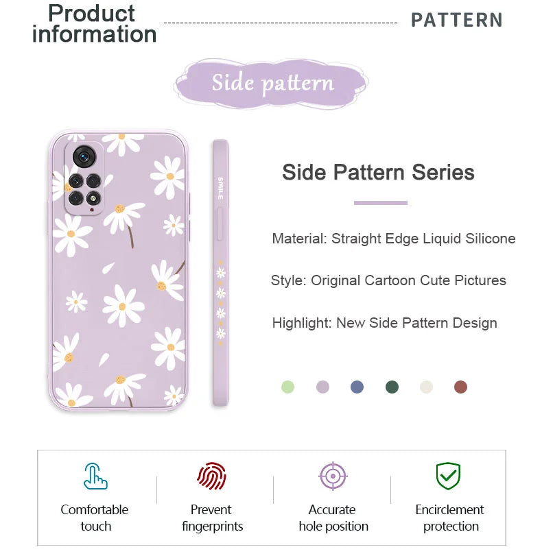 Plain Daisies Phone Case For Xiaomi Redmi Note 14 13 12 12S 11 11S 10 10A 10T 10S 9T 9 8 7 Pro Plus 10C 4G 5G Cover