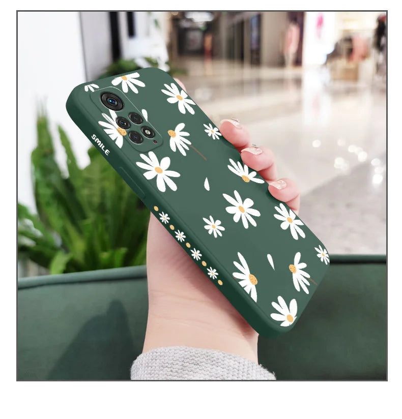 Plain Daisies Phone Case For Xiaomi Redmi Note 14 13 12 12S 11 11S 10 10A 10T 10S 9T 9 8 7 Pro Plus 10C 4G 5G Cover