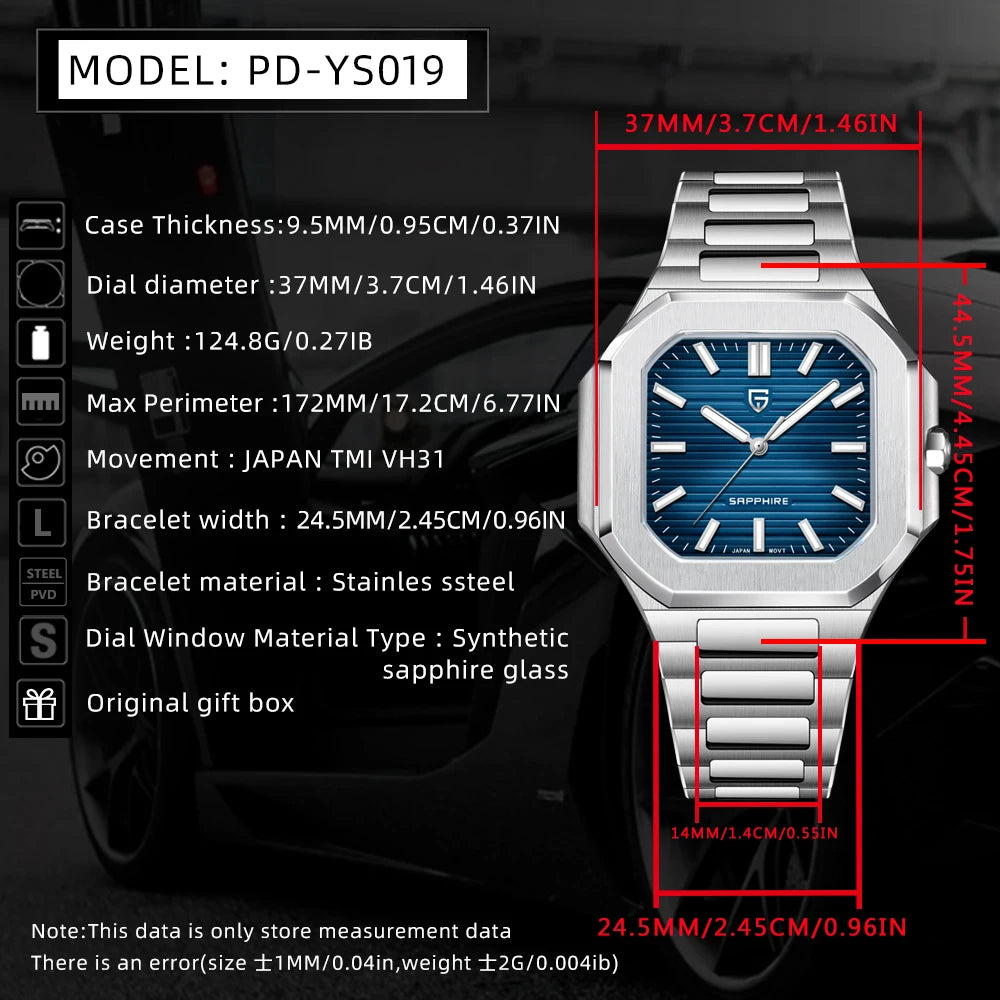 PAGANI DESIGN 2026 Men's Luxury Watch Mechanical Chronograph Quartz Movement Stainless Steel Waterproof Sapphire Crystal Top Br