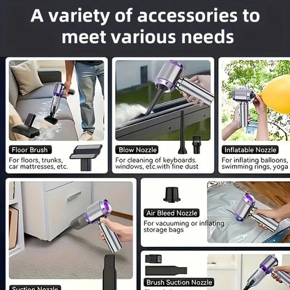 Powerful Car Vacuum Cleaner | Cordless Portable Car Cleaner | Powerful Air Duster Suitable for Home Appliances and Hair Dryers