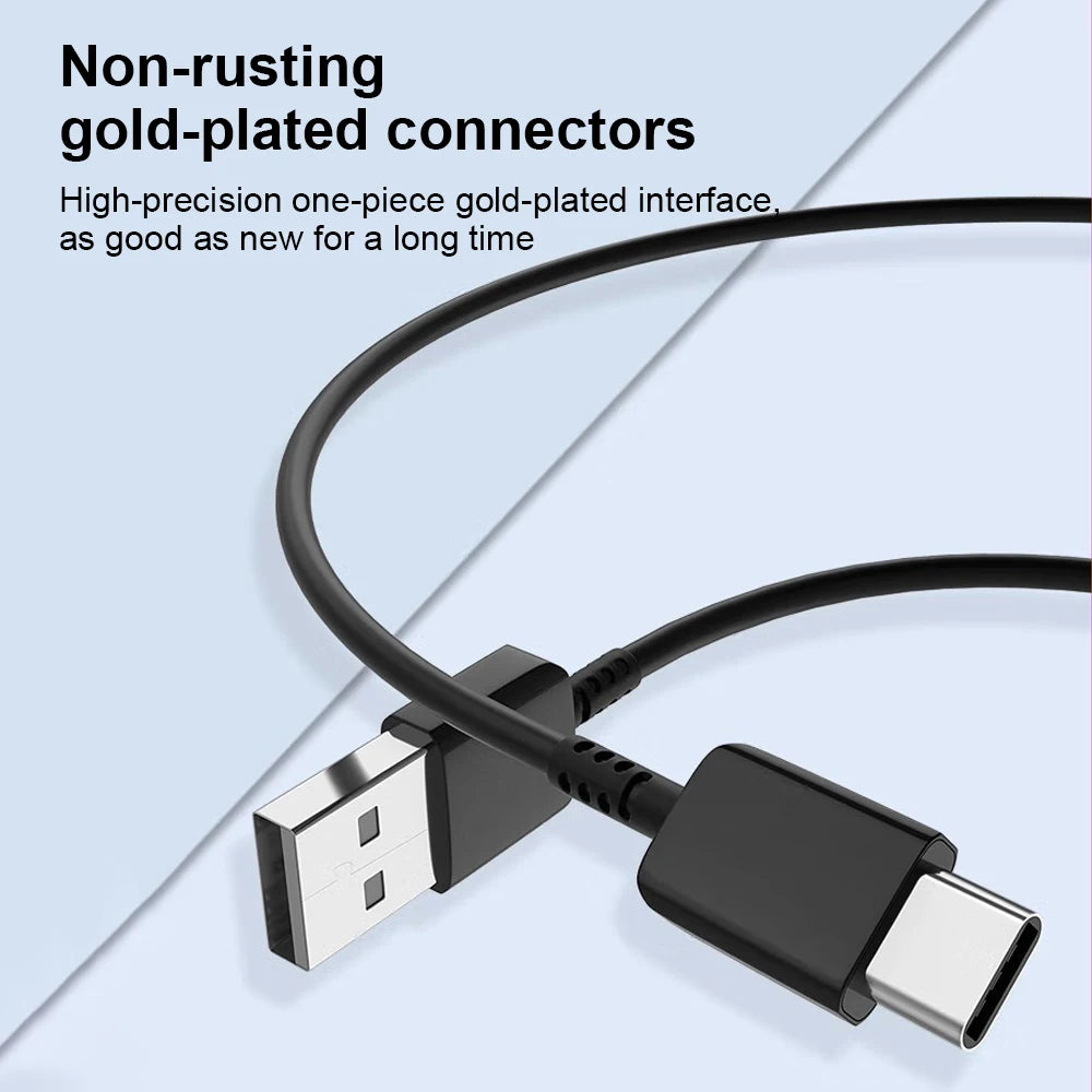 TYPE C Cable 1.2M 2M Fast Charger Data Line For Samsung Galaxy S8 S9 S10 S21 Ultra Note 8 9 10 A54 A53 5G A71 A52 A21S