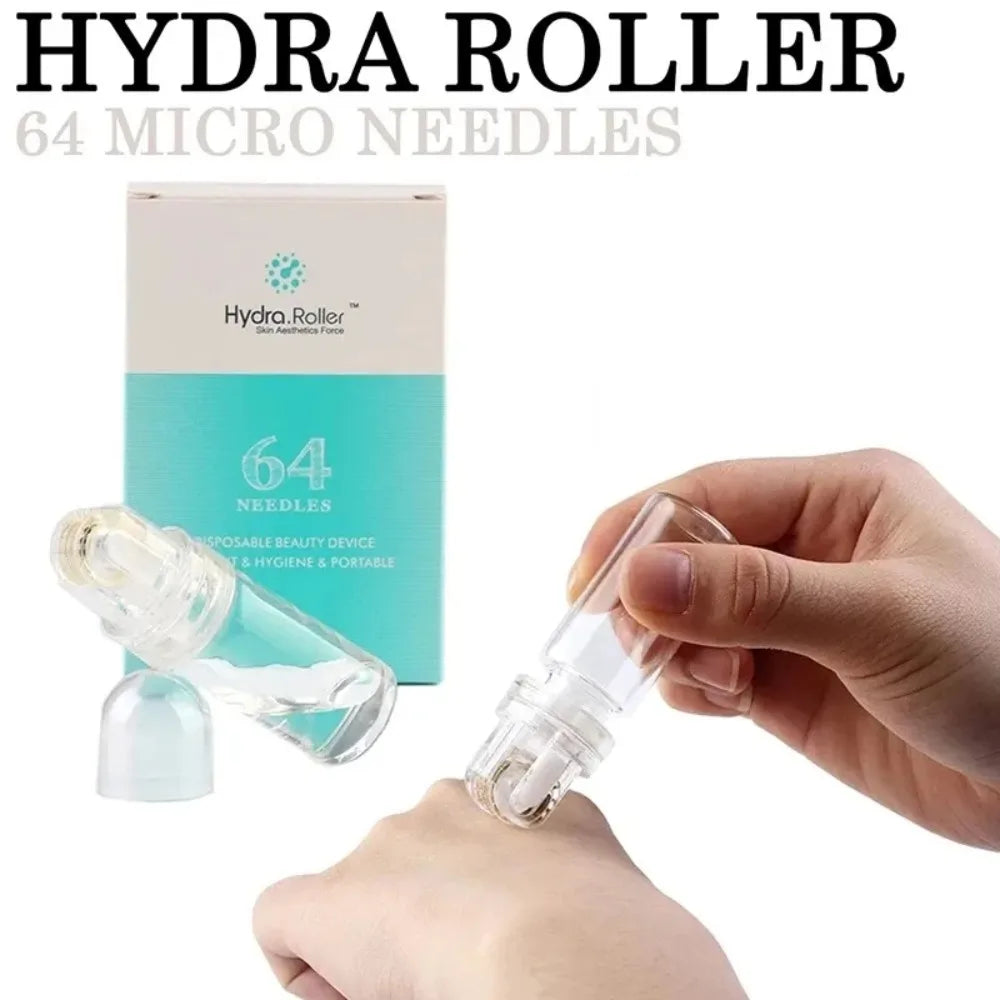 Hydra Roller 64  Beauty Skin Care Tool Titanium Microneedle Facial Skin Care   Bottle Roller Reusable