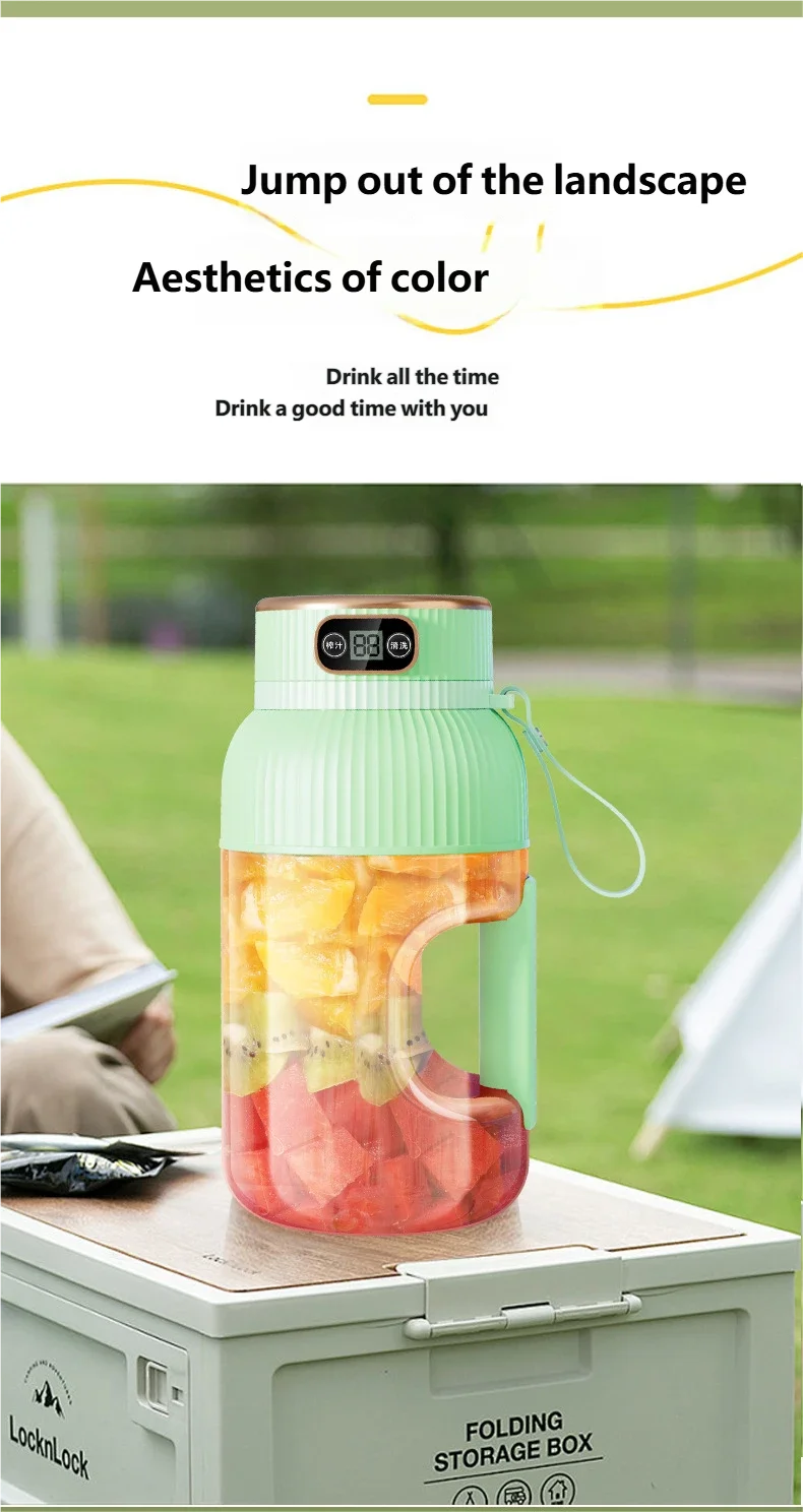 Fruit Juicer Cup Portable Electric Fruit Mixer Stirrng Cup Large Capacity Smoothie Quick Making Bottle Suitable Juice Production