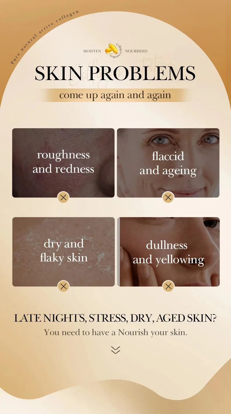 30Pcs Sadoer Collagen Sleeping Mask Facial Skin Care Moisturizing Brightening Firming Hydrating Mask Face Skin Care