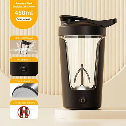 450ml USB Charging Electric Shaker Cup Portable Protein Mixer Bottle For Meal Replacement Shake Gym Sports Water Bottle