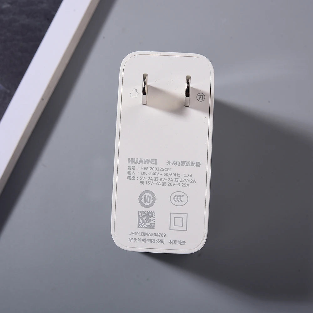 HUAWEI Matebook 15 14 13 X Pro 65W PD Charger Fast Charging EU/US Power Adapter For MagicBook D14 D15+1.8M Dual Type C Data Line